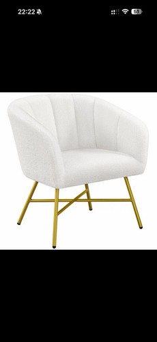 Modern boucle barrel chair - boucle,