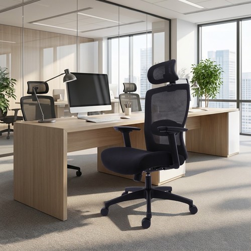 Black extra cushioning office - black,