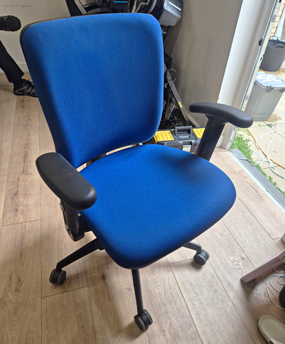 Unique blue fabric operator - unique,