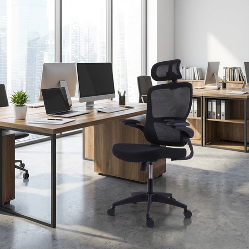 Black mesh office computer - office,